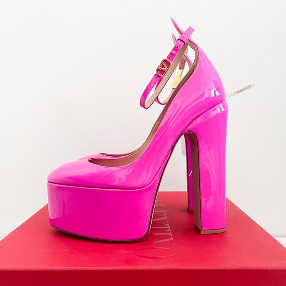 Valentino Garavani Tan-Go Platform Pumps In Patent Leather 155 MM - Picture 9 of 12